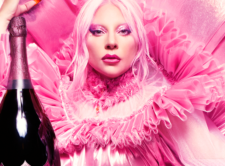 Ve las hermosas botellas de Lady Gaga y Dom Pérignon