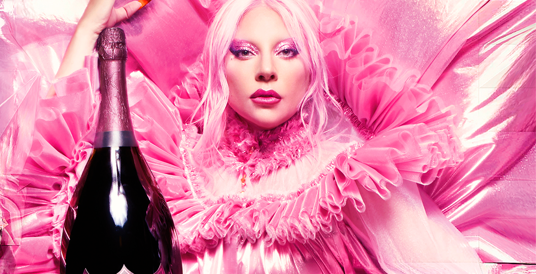 Ve las hermosas botellas de Lady Gaga y Dom Pérignon