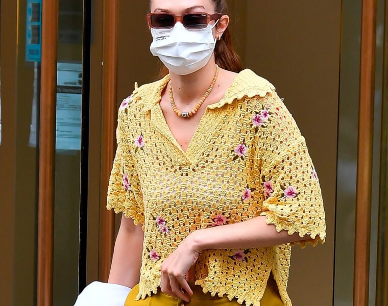 Gigi Hadid luce atuendo crochet de Mango