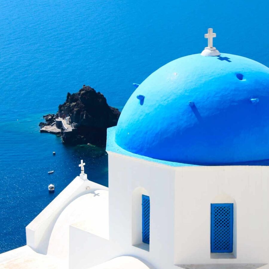 Una postal desde Santorini, Grecia