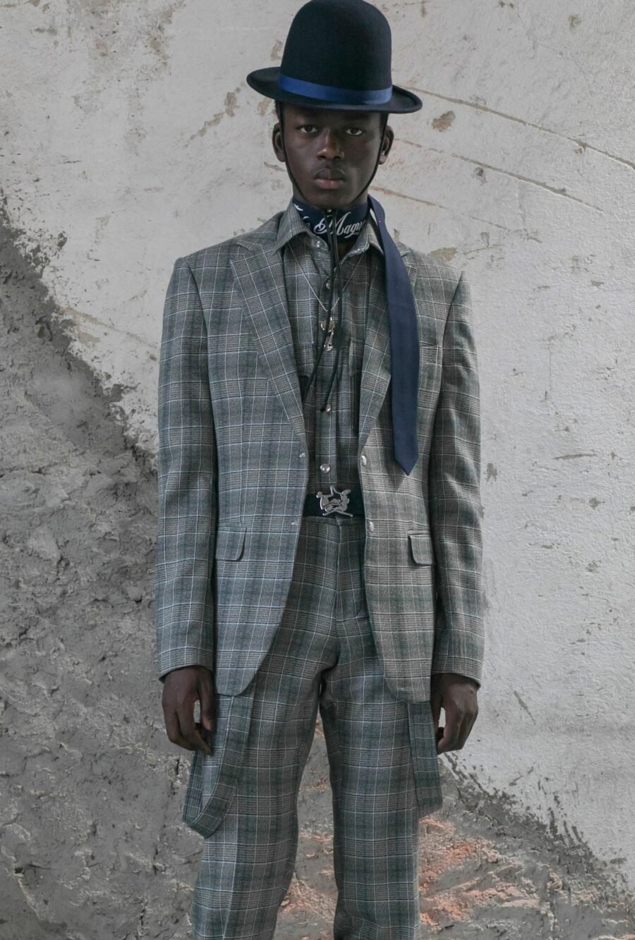 La línea cowboy de Thebe Magugu