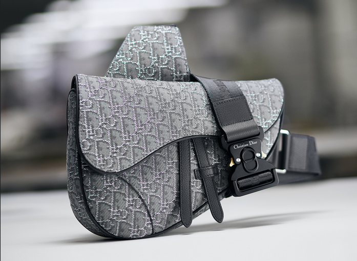 Dior Oblique Ruthenium Saddle bag