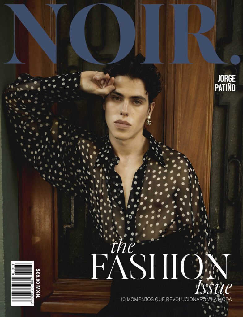 Jorge Patiño con camisa negra de lunares en portada NOIR