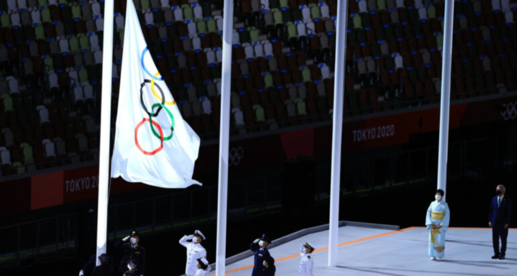 Toma de la ceremonia de inauguración de los Juegos Olímpicos de Japón 2021.