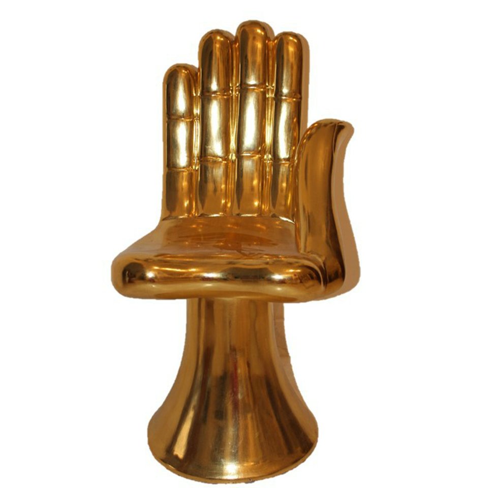 Mueble "Mano-Silla" de Hoja de oro y madera de Caoba. Foto: Galería Casa Diana.