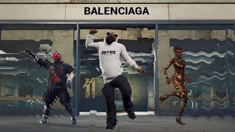 Balenciaga con Fortnite en Inteligencia Artificial en avenida de Nueva York.