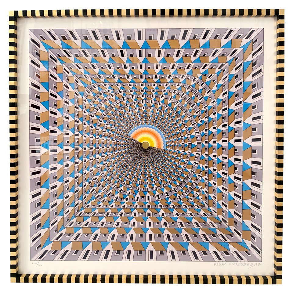 Cuandro "Ombligopolis" de Pedro Friedeberg. Foto: Casa Galería Diana.