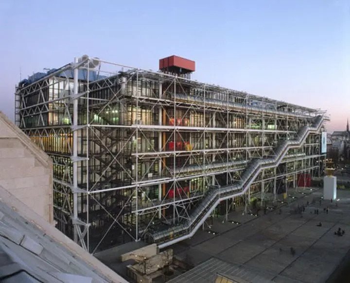Vista del centro Pompidou de Paris.