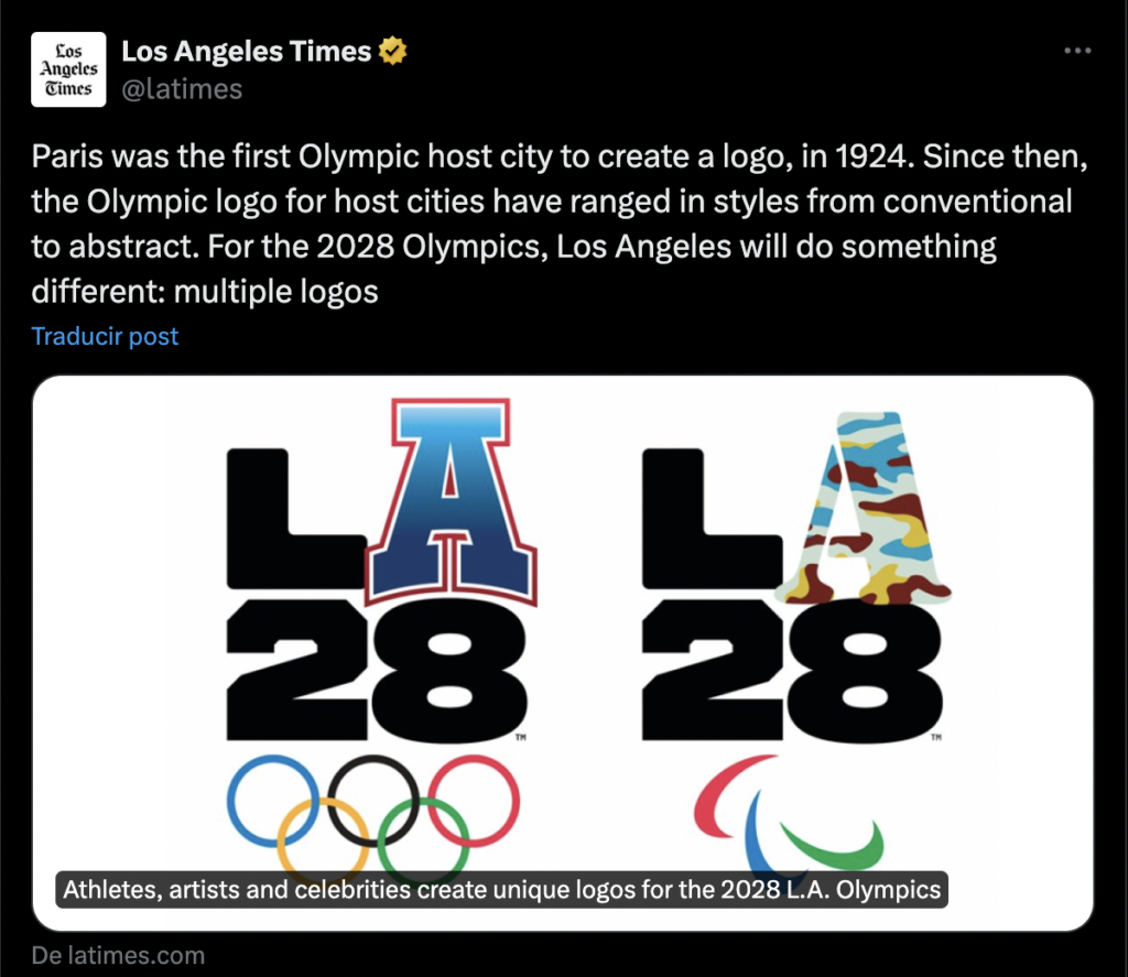 Screenshot de X de los Angeles time