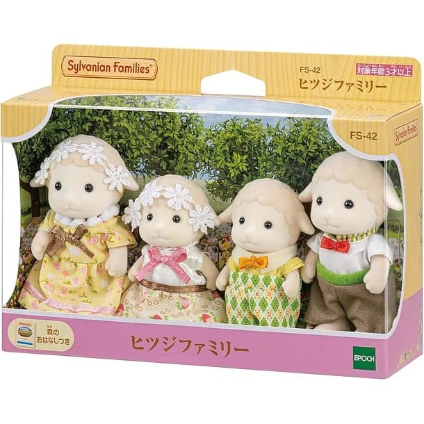 Familia de Sylvanian Families de borregos.
