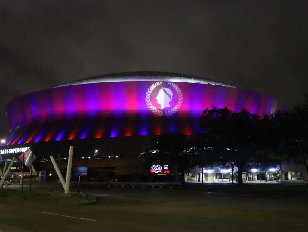  El Caesars Superdome, estadio donde se llevará a cabo el Super Bowl 2025.