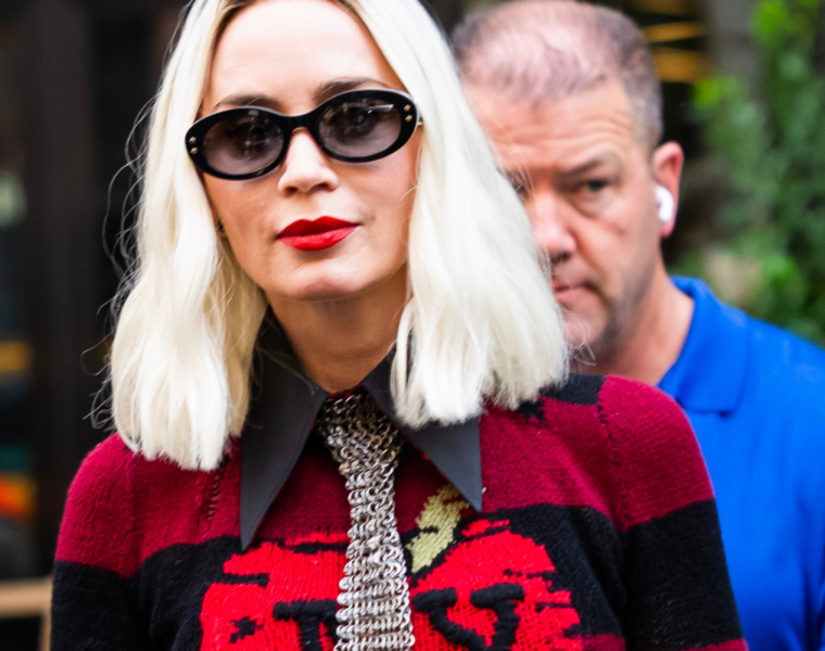 Emily Blunt luce Coach en el set de The Devil Wears Prada 2