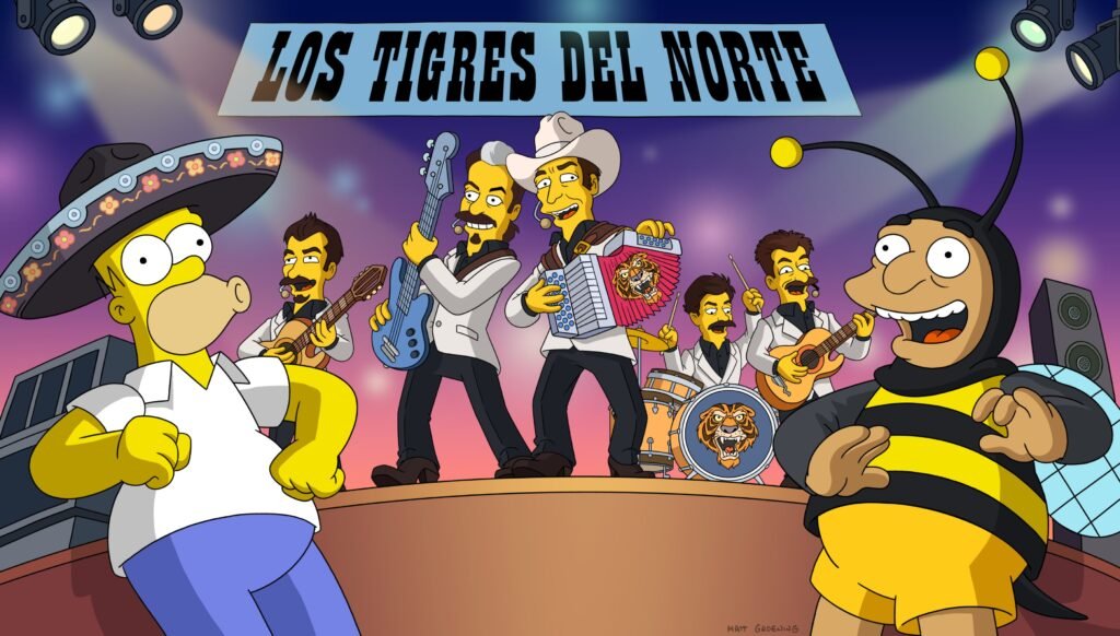 Los Tigres del Norte llegan a Los Simpson con un corrido original