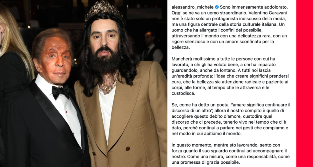 Los diseñadores despiden a Valentino Garavani