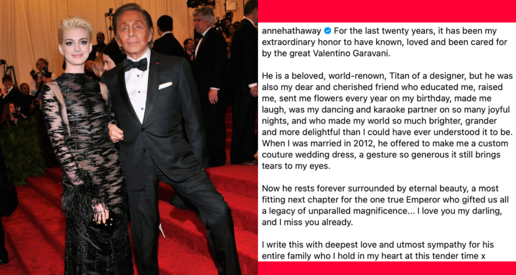 Los diseñadores despiden a Valentino Garavani