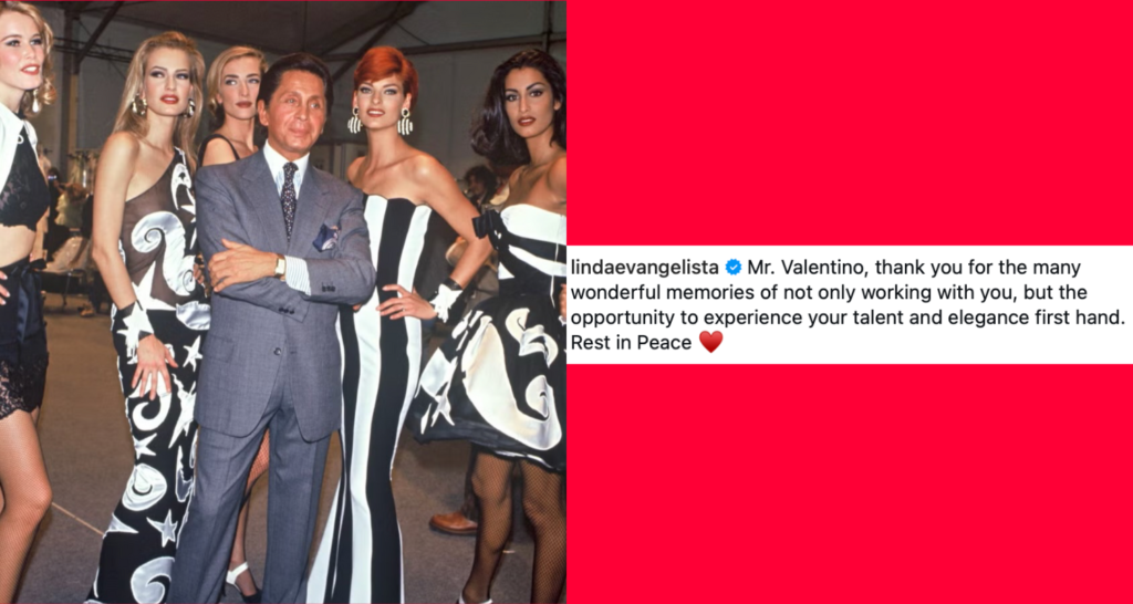 Los diseñadores despiden a Valentino Garavani