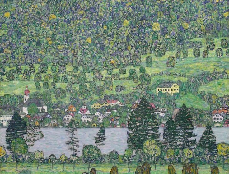 GUSTAV KLIMT- WALDABHANG BEI UNTERACH AM ATTERSEE (1916)
