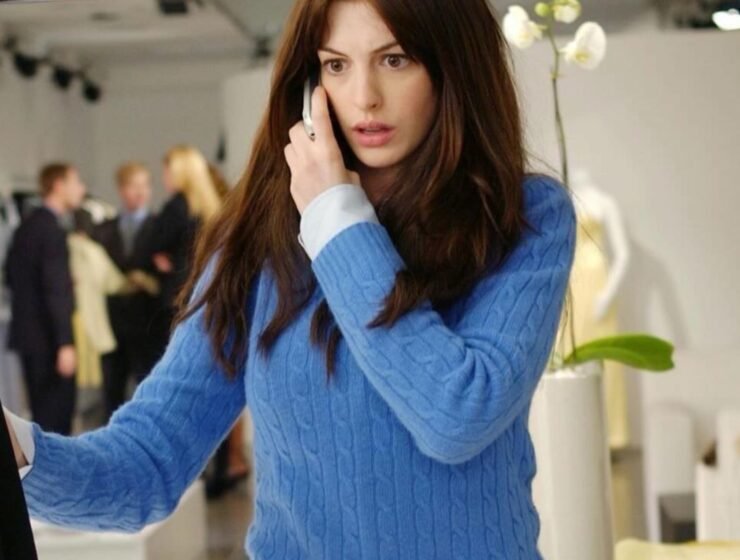 Suéter azul cerúleo de Old Navy: The Devil Wears Prada